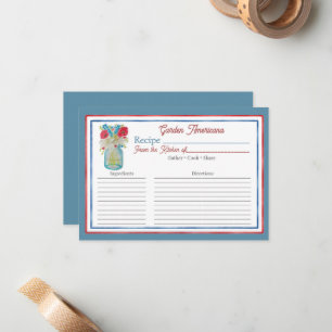 Garden Americana Recipe Card