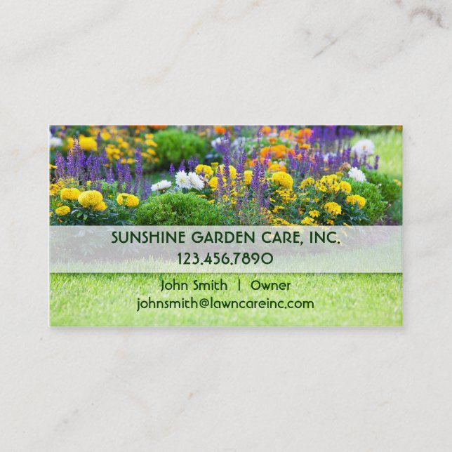 Garden and Landscape Business Card (Front)