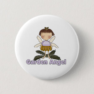 Garden Angel 2 Inch Round Button