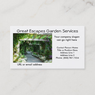 Garden Arbor Walkway Business Card Template