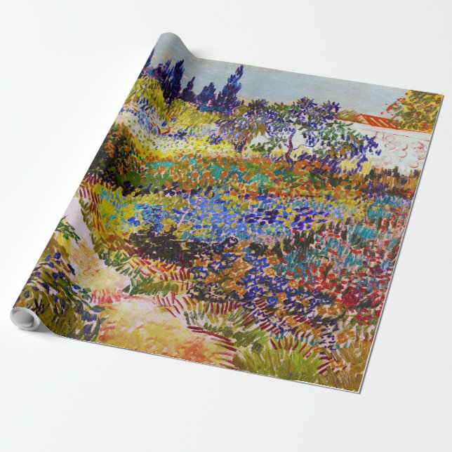 Garden at Arles, Van Gogh Wrapping Paper (Unrolled)