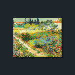 Garden at Arles | Vincent van Gogh Canvas Print<br><div class="desc">Garden at Arles (1888) by Dutch post-impressionist artist Vincent van Gogh. Original artwork is an oil on canvas depicting a lush landscape of colourful flowers. 

Use the design tools to add custom text or personalize the image.</div>