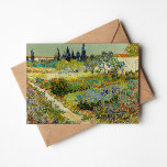 Garden at Arles | Vincent Van Gogh Card<br><div class="desc">Garden at Arles (1888) by Dutch post-impressionist artist Vincent Van Gogh. Original artwork is an oil on canvas depicting a lush landscape of colourful flowers. 

Use the design tools to add custom text or personalize the image.</div>