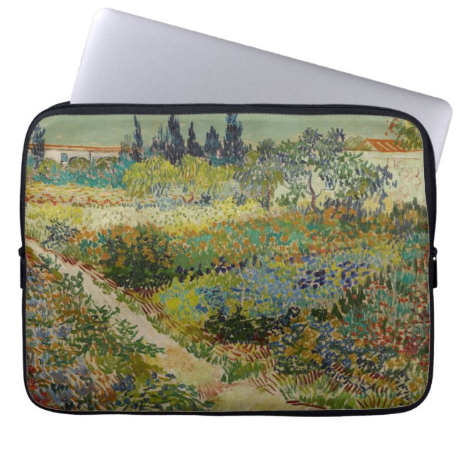 Garden at Arles - Vincent Van Gogh Laptop Sleeve (Front)