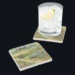 Garden at Arles | Vincent Van Gogh Stone Coaster<br><div class="desc">Garden at Arles (1888) by Dutch post-impressionist artist Vincent Van Gogh. Original artwork is an oil on canvas depicting a lush landscape of colourful flowers. 

Use the design tools to add custom text or personalize the image.</div>