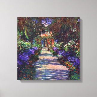 Garden at Giverny by Claude Monet Canvas Print