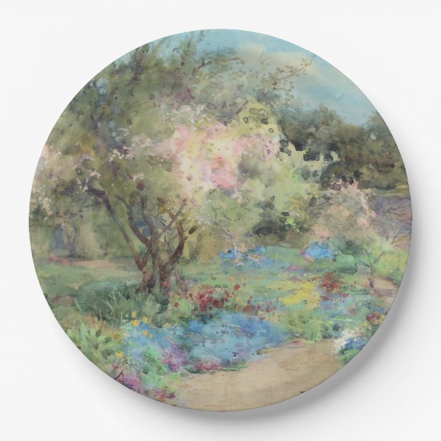 Garden at Kilmurry (by Mildred Anne Butler) Paper Plate (Front)