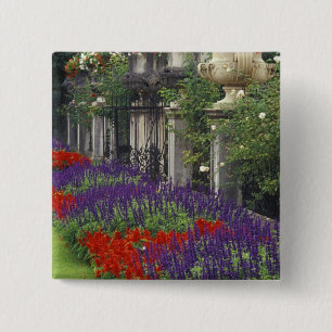 Garden at Mirabell Palace, Salzburg, Austria 2 Inch Square Button