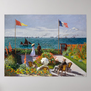 Garden at Sainte-Adresse Claude Monet Poster
