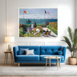 Garden at Sainte-Adresse, Monet Poster<br><div class="desc">Monet spent the summer of 1867 with his family at Sainte-Adresse,  a seaside resort near Le Havre. It was there that he painted this buoyant,  sunlit scene of contemporary leisure,  enlisting his father (shown seated in a panama hat) and other relatives as models.</div>