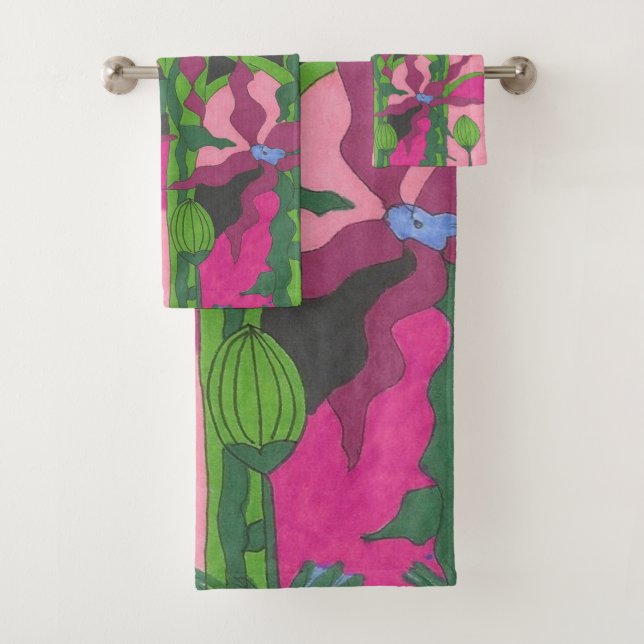 Garden at Twilight  Bath Towel Set (Insitu)