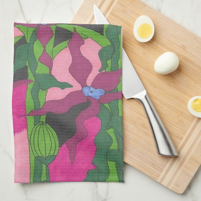 Garden at Twilight  Kitchen Towel (Quarter Fold)