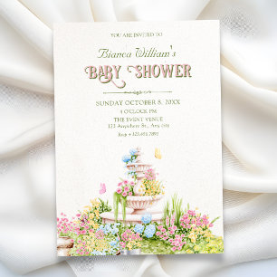 Garden baby shower invitation