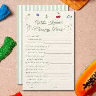 Garden Baby Shower Who Knows Mommy Best  Game