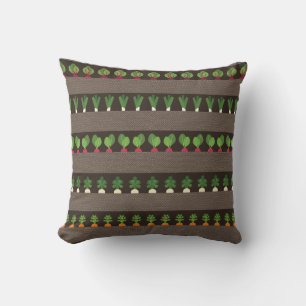Garden Beds Throw Pillow