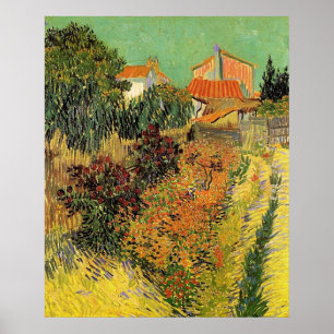 Garden behind a House. Vincent van Gogh. Poster