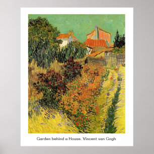 Garden behind a House. Vincent van Gogh. Poster