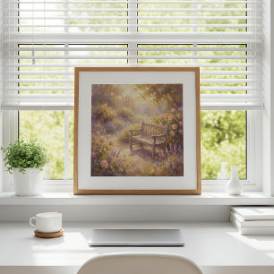 Garden Bench Wall Art Poster
