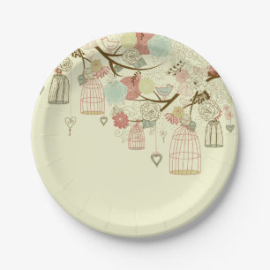 Garden Bird Cage Paper Plate