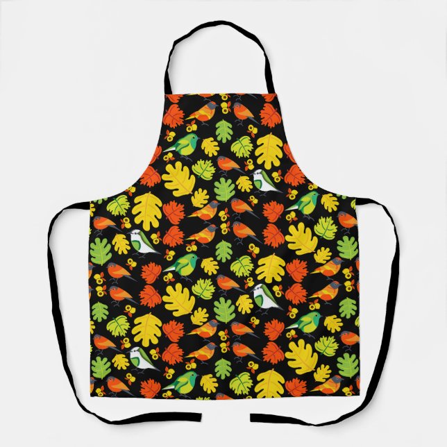 Garden Bird Home Decor Print Apron (Front)