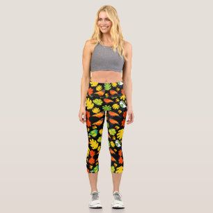 Garden Bird Home Decor Print Capri Leggings