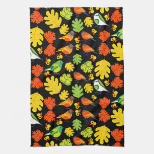 Garden Bird Home Decor Print Kitchen Towel