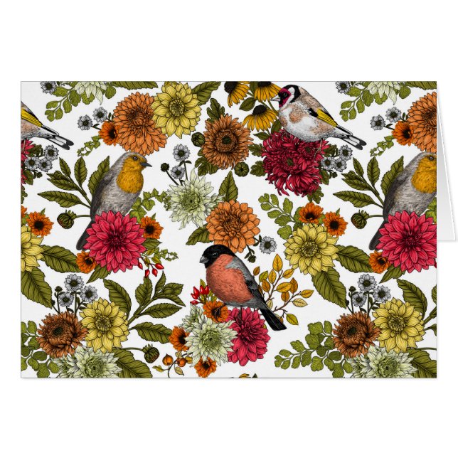 Garden birds and flowers 1 (Front Horizontal)