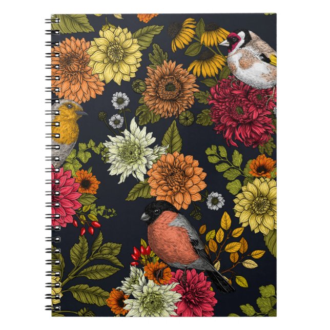 Garden birds and flowers 2 notebook (Front)