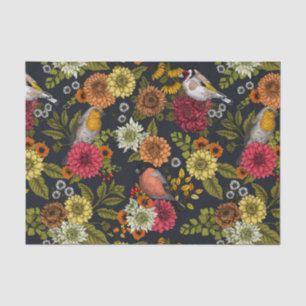 Garden birds and flowers 2 tissue paper