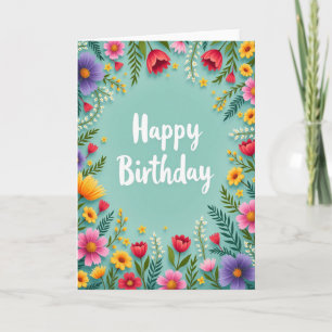 Garden Birthday Wishes Card
