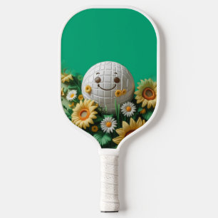 Garden Bloom Pickleball – Cute Sunflower & Butterf Paddle