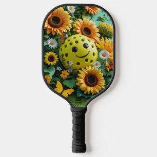 Garden Bloom Pickleball – Cute Sunflower & Butterf Pickleball Paddle