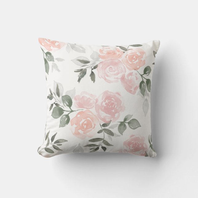 Garden Blooms Throw Pillow (Front)