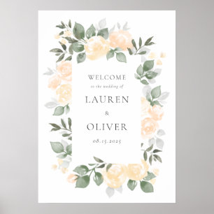 Garden Blooms Wedding Welcome Poster