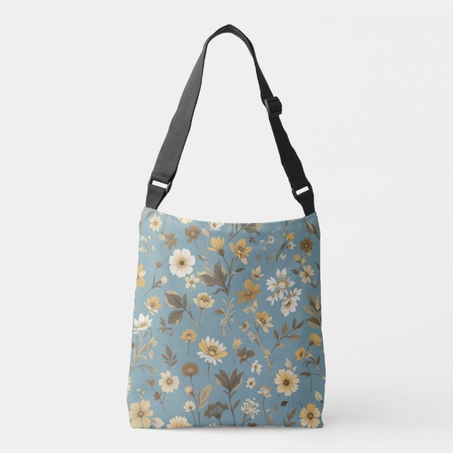 Garden Blue Crossbody Bag (Front)
