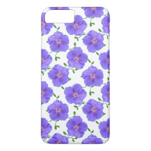 Garden Blue Geranium Flower on any Colour iPhone 8 Plus/7 Plus Case