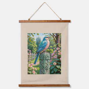 Garden Bluebird Hanging Tapestry