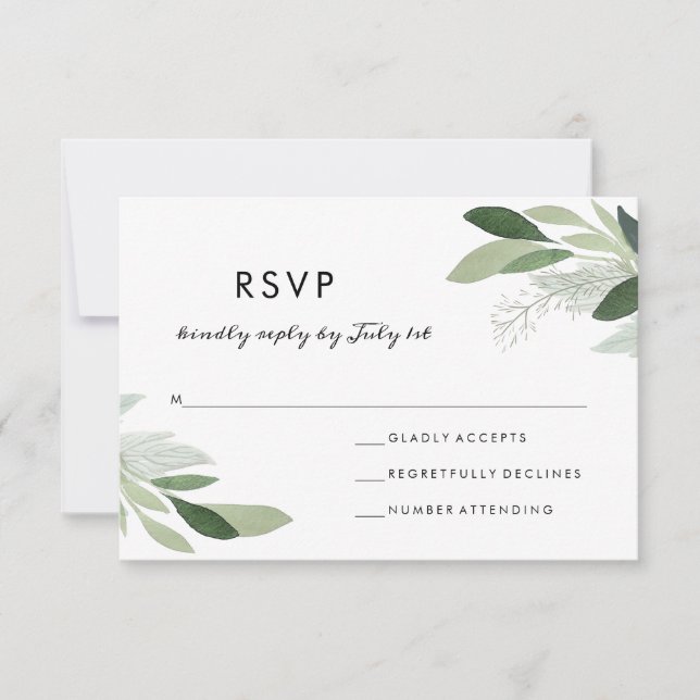 Garden Blush RSVP Card (Front)