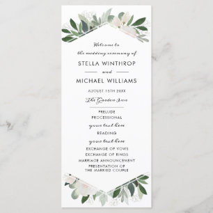 Garden Blush Wedding Program