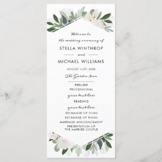 Garden Blush Wedding Program