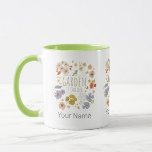 Garden Botanical Flowers For Gardening Mom and Dad Mug