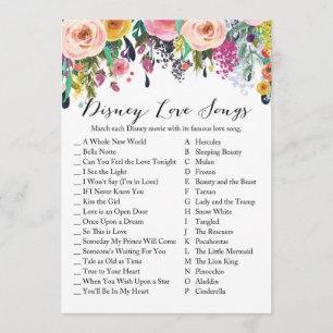 Garden Bridal Shower Game w answer back 5x7 size Invitation