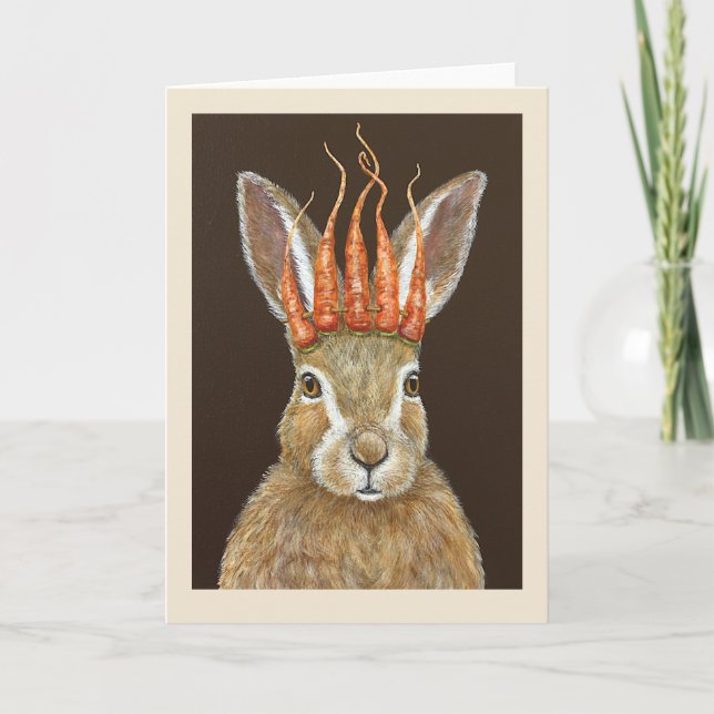 Garden bunny greeting card (Front)