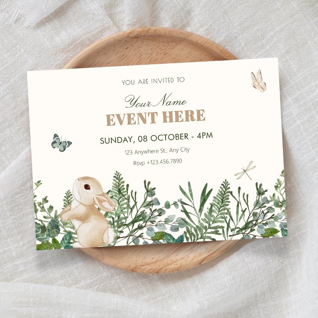 Garden bunny  invitation (Creator Uploaded)