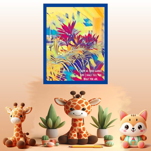 Garden Bush Inspiring Quote Wall Abstract Art Deco Poster (Garden Bush Inspiring Quote Wall Abstract Art Deco Poster)