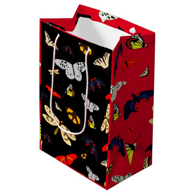 Garden Butterflies  Medium Gift Bag (Front Angled)