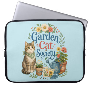 Garden Cat Society Cottagecore Florals Laptop Sleeve