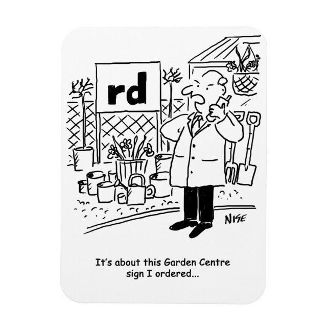 Garden Centre Sign Magnet (Vertical)