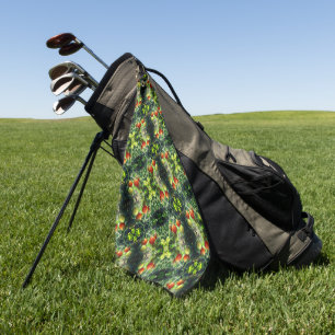 Garden Cherry Tomatoes Abstract Nature Golf Towel
