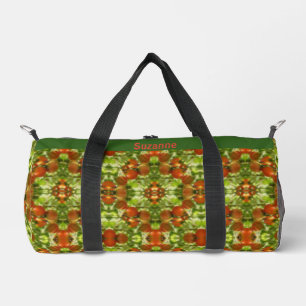 Garden Cherry Tomatoes Abstract Personalized Duffle Bag